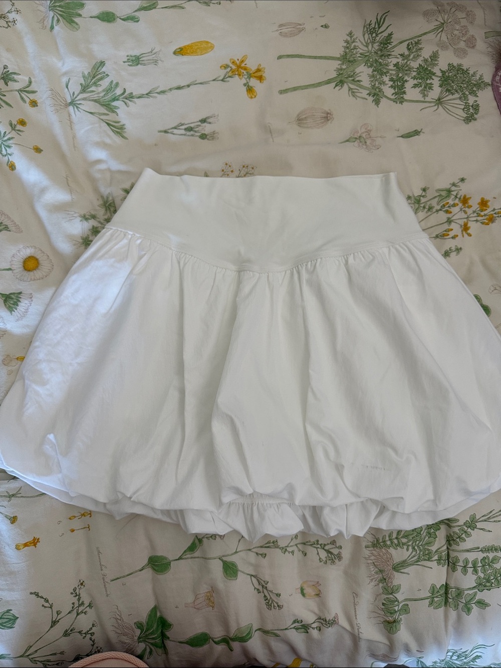 aerie White Bubble Skater Skirt